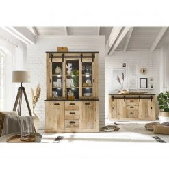 Ridgevalley Vaisselier Shutter II - Imitation chêne -Meubles de salle à manger Soldes Magasin 1000348701 220505 022 MOOD DETAILS P000000001000348701 mood