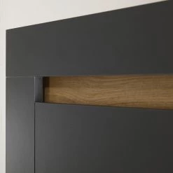 Loftscape Buffet haut Accra - Anthracite / Imitation chêne -Meubles de salle à manger Soldes Magasin 1000348821 220506 033 DETAILS P000000001000348821