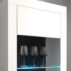 Loftscape Vitrine Accra - Blanc / Anthracite -Meubles de salle à manger Soldes Magasin 1000348823 220506 032 DETAILS P000000001000348823