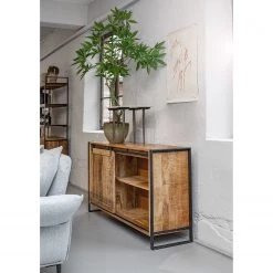 Red Living Enfilade Toleos - Manguier brut massif / Fer - Manguier / Noir -Meubles de salle à manger Soldes Magasin 1000352070 220520 022 MOOD DETAILS P000000001000352070 mood