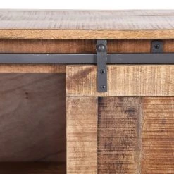 Red Living Enfilade Toleos - Manguier brut massif / Fer - Manguier / Noir -Meubles de salle à manger Soldes Magasin 1000352070 220520 040 DETAILS P000000001000352070