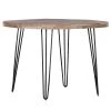 Red Living Table Yonkers - Manguier brut massif / Fer - Manguier / Noir