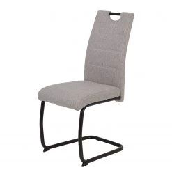 Loftscape Chaise cantilever La Paz III - Tissu / Métal - Noir - Gris - Lot de 4 -Meubles de salle à manger Soldes Magasin 1000352411 220610 030 DETAILS P000000001000352411