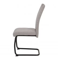 Loftscape Chaise cantilever La Paz III - Tissu / Métal - Noir - Gris - Lot de 4 -Meubles de salle à manger Soldes Magasin 1000352411 220610 050 DETAILS P000000001000352411