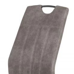 Loftscape Chaise cantilever Cotulla - Microfibre / Métal - Noir - Gris vintage - Lot de 4 -Meubles de salle à manger Soldes Magasin 1000352412 220610 080 DETAILS P000000001000352412