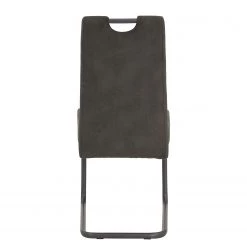 Loftscape Chaise cantilever Frenois - Microfibre / Acier - Anthracite - Lot de 4 -Meubles de salle à manger Soldes Magasin 1000352416 220610 070 DETAILS P000000001000352416