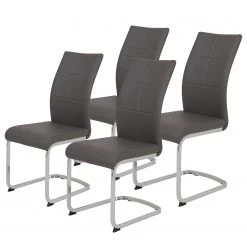 Loftscape Chaise cantilever Mebane - Gris - Lot de 4