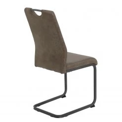 Loftscape Chaise cantilever Lajo - Microfibre / Acier - Limon - Lot de 4 -Meubles de salle à manger Soldes Magasin 1000352429 220610 060 DETAILS P000000001000352429