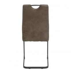 Loftscape Chaise cantilever Lajo - Microfibre / Acier - Limon - Lot de 4 -Meubles de salle à manger Soldes Magasin 1000352429 220610 070 DETAILS P000000001000352429