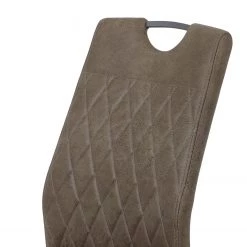 Loftscape Chaise cantilever Lajo - Microfibre / Acier - Limon - Lot de 4 -Meubles de salle à manger Soldes Magasin 1000352429 220610 080 DETAILS P000000001000352429