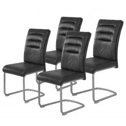 Loftscape Chaise cantilever Witney - Anthracite - Lot de 4