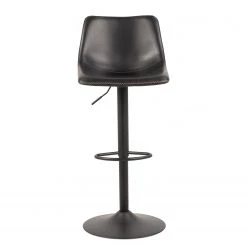 Red Living Chaise de bar Gustave - Imitation cuir / Fer - Noir 13 Red Living Chaise de bar Gustave - Imitation cuir / Fer - Noir -Meubles de salle à manger Soldes Magasin 1000353352 220614 030 DETAILS P000000001000353352