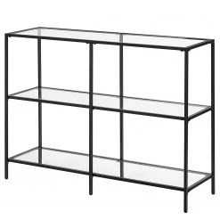 Red Living Étagère Poygan I - Verre / Métal - Noir