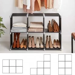 Loftscape Étagère Waledas - Noir / Gris -Meubles de salle à manger Soldes Magasin 1000353420 220601 032 DETAILS P000000001000353420