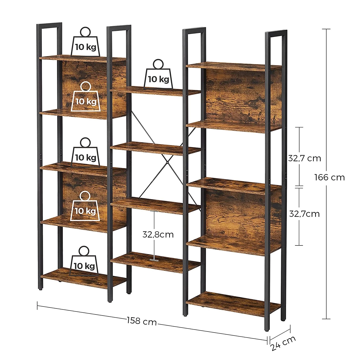 Red Living Étagère Leesville IV - Marron / Noir 9 Red Living Étagère Leesville IV - Marron / Noir – Image 9