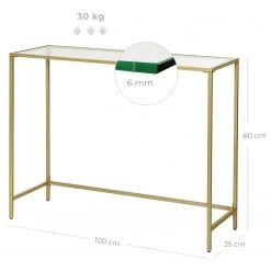 Red Living Console Poygan II - Verre / Métal - Doré -Meubles de salle à manger Soldes Magasin 1000353441 220601 500 SKETCH DETAILS P000000001000353441 sketch