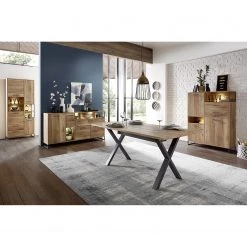 Red Living Buffet haut Sligo I - Imitation chêne rustique argenté / Graphite -Meubles de salle à manger Soldes Magasin 1000353506 220610 020 MOOD DETAILS P000000001000353506 mood