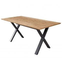 Red Living Table Sligo - Imitation chêne rustique argenté / Graphite