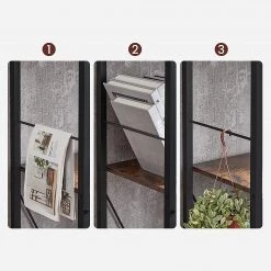 Red Living Étagère Niolon I - Marron / Noir -Meubles de salle à manger Soldes Magasin 1000355207 220601 032 DETAILS P000000001000355207