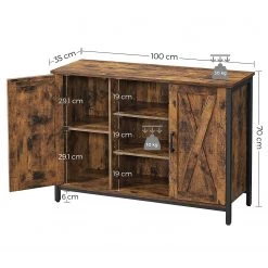 Red Living Buffet Towa I - Marron / Noir -Meubles de salle à manger Soldes Magasin 1000355227 220601 500 SKETCH DETAILS P000000001000355227 sketch