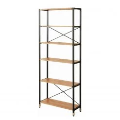 Red Living Étagère Ruoms III - Imitation acacia / Noir