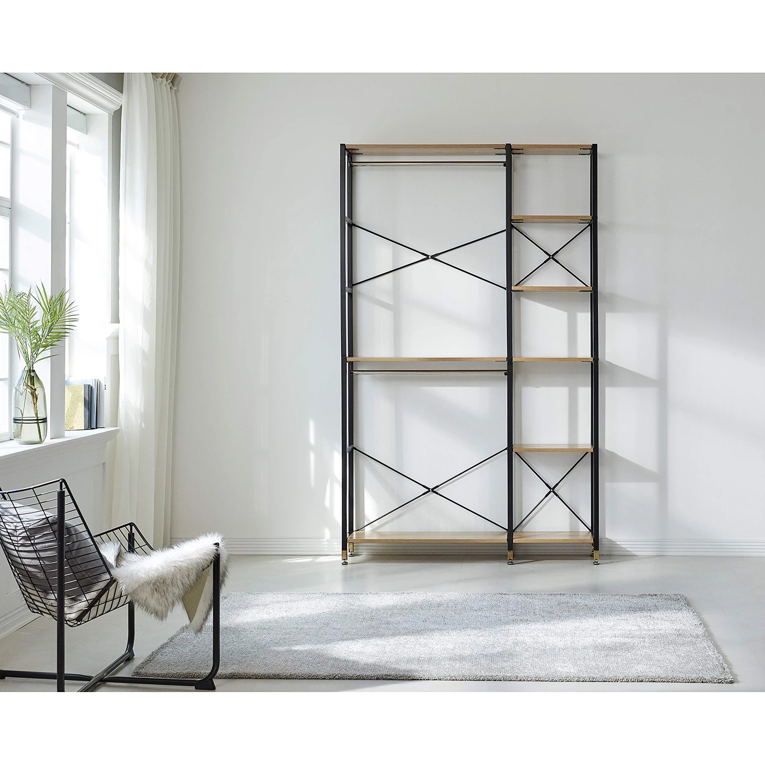 Red Living Étagère Ruoms III - Imitation acacia / Noir 2 Red Living Étagère Ruoms III - Imitation acacia / Noir – Image 2