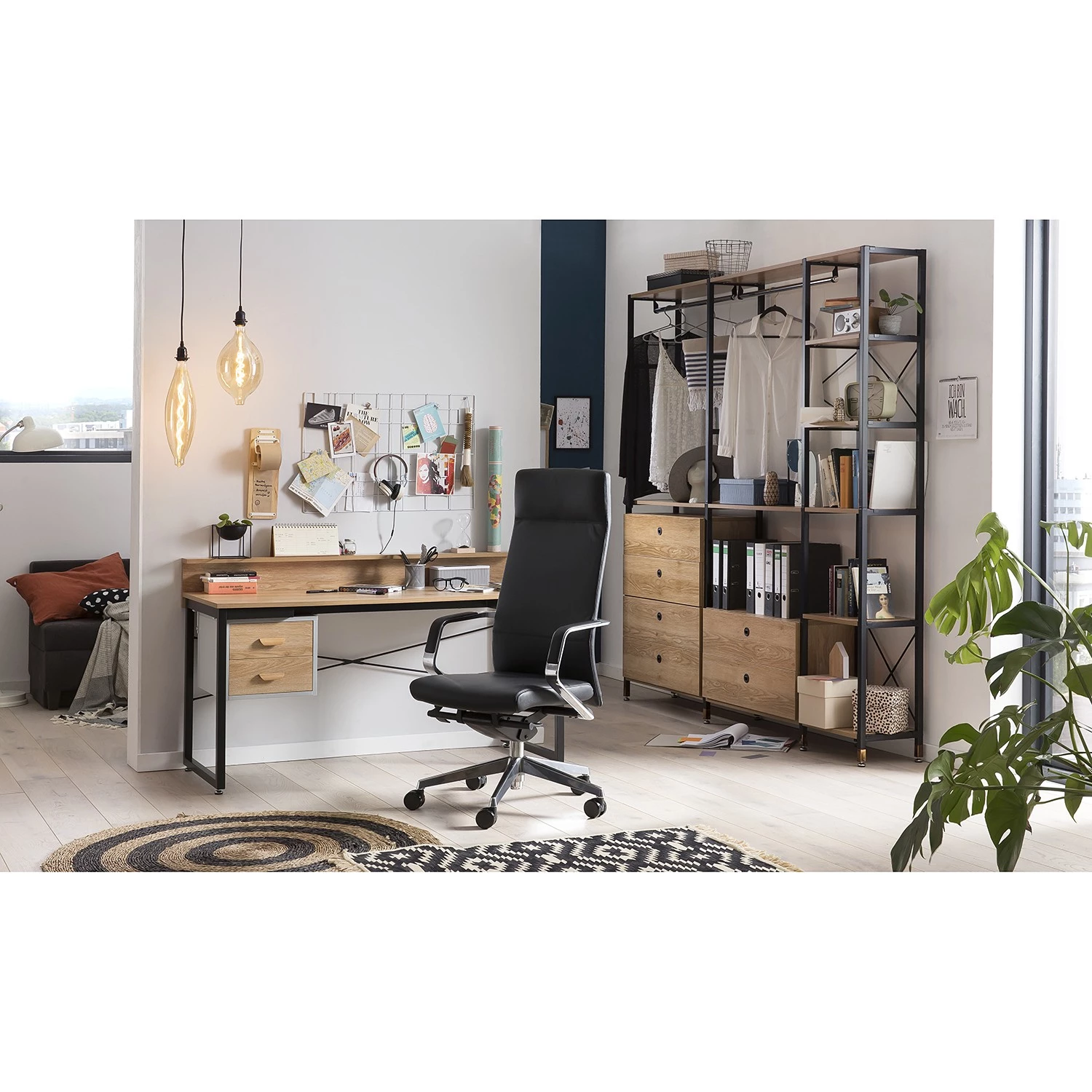 Red Living Étagère Ruoms I - Imitation acacia / Noir 4 Red Living Étagère Ruoms I - Imitation acacia / Noir – Image 4