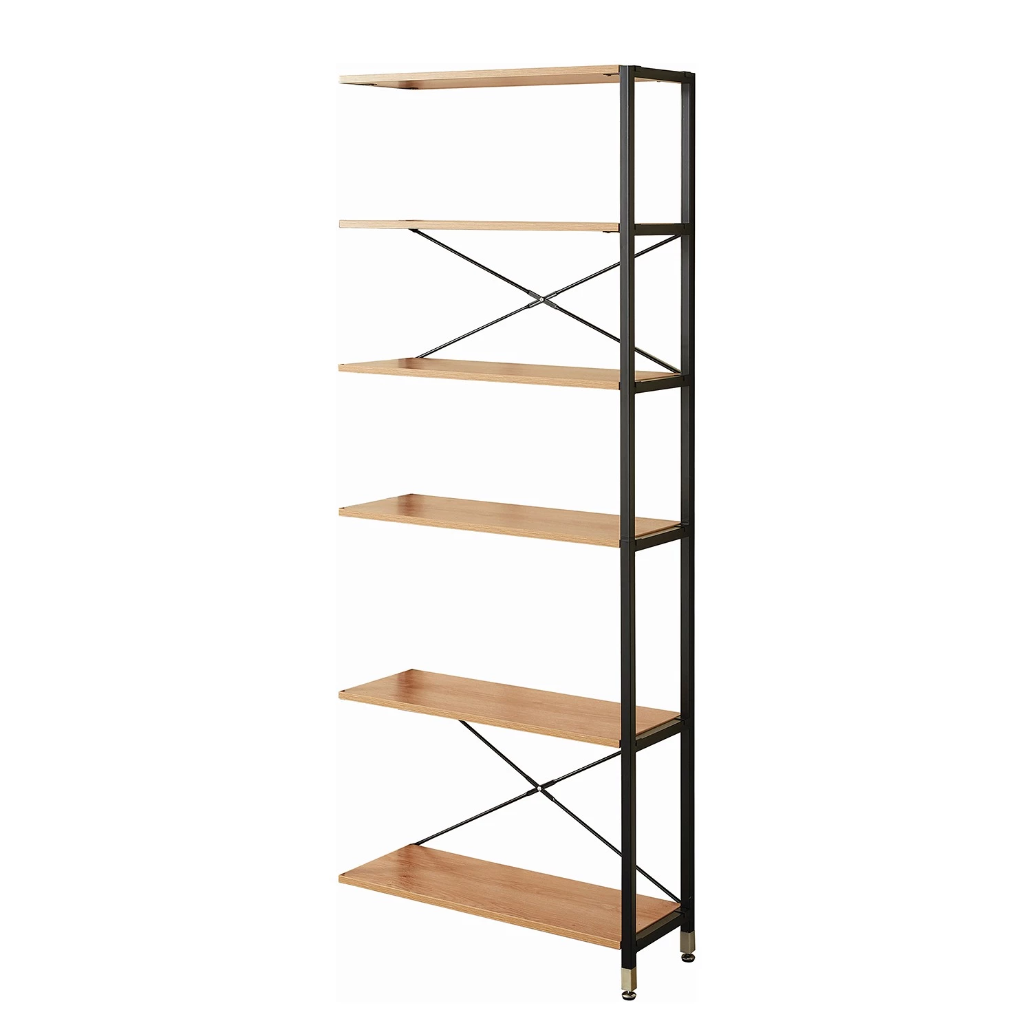 Red Living Étagère Ruoms IV - Imitation acacia / Noir 1 Red Living Étagère Ruoms IV - Imitation acacia / Noir