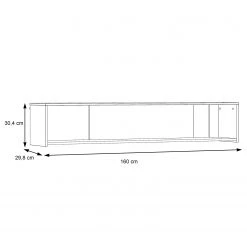 Loftscape Étagère murale Ozora - Blanc brillant / Blanc mat -Meubles de salle à manger Soldes Magasin 1000356692 220603 500 SKETCH DETAILS P000000001000356692 sketch