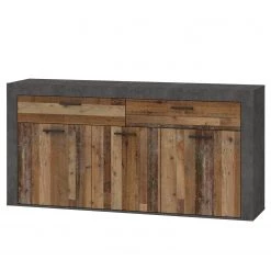 Red Living Buffet Westcliffe - Imitation bois recyclé / Imitation béton