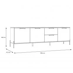 Loftscape Buffet Ozora III - Blanc brillant / Blanc mat -Meubles de salle à manger Soldes Magasin 1000356706 220603 500 SKETCH DETAILS P000000001000356706 sketch