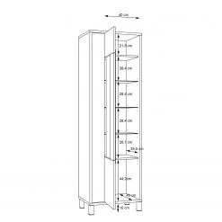 Red Living Vitrine Vallegrande - Imitation pin des Alpes / Noir 13 Red Living Vitrine Vallegrande - Imitation pin des Alpes / Noir -Meubles de salle à manger Soldes Magasin 1000356707 220603 501 SKETCH DETAILS P000000001000356707 sketch