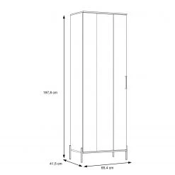 Loftscape Vitrine Ozora - Blanc brillant / Blanc mat -Meubles de salle à manger Soldes Magasin 1000356714 220603 500 SKETCH DETAILS P000000001000356714 sketch