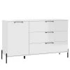 Loftscape Buffet Ozora I - Blanc brillant / Blanc mat