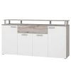 Loftscape Buffet Union City - Blanc mat / Imitation chêne sable