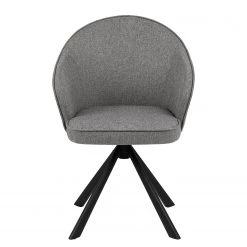 Loftscape Chaise à accoudoirs Chamby II - Tissu / Fer - Gris clair / Noir -Meubles de salle à manger Soldes Magasin 1000357415 220621 030 DETAILS P000000001000357415