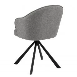 Loftscape Chaise à accoudoirs Chamby II - Tissu / Fer - Gris clair / Noir -Meubles de salle à manger Soldes Magasin 1000357415 220621 050 DETAILS P000000001000357415