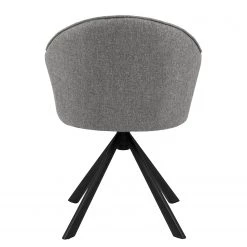 Loftscape Chaise à accoudoirs Chamby II - Tissu / Fer - Gris clair / Noir -Meubles de salle à manger Soldes Magasin 1000357415 220621 060 DETAILS P000000001000357415