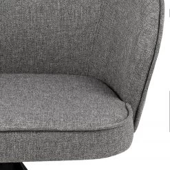 Loftscape Chaise à accoudoirs Chamby II - Tissu / Fer - Gris clair / Noir -Meubles de salle à manger Soldes Magasin 1000357415 220621 070 DETAILS P000000001000357415
