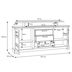 Ridgevalley Buffet New Dessa II - Imitation pin blanc -Meubles de salle à manger Soldes Magasin 1000357995 220616 500 SKETCH DETAILS P000000001000357995 sketch