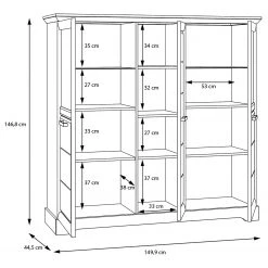 Ridgevalley Buffet haut New Dessa II - Imitation pin blanc 17 Ridgevalley Buffet haut New Dessa II - Imitation pin blanc -Meubles de salle à manger Soldes Magasin 1000358004 220616 501 SKETCH DETAILS P000000001000358004 sketch