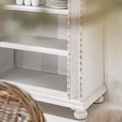 Ridgevalley Étagère Missoula - Manguier massif - Blanc vintage -Meubles de salle à manger Soldes Magasin 1000359909 220624 031 DETAILS P000000001000359909