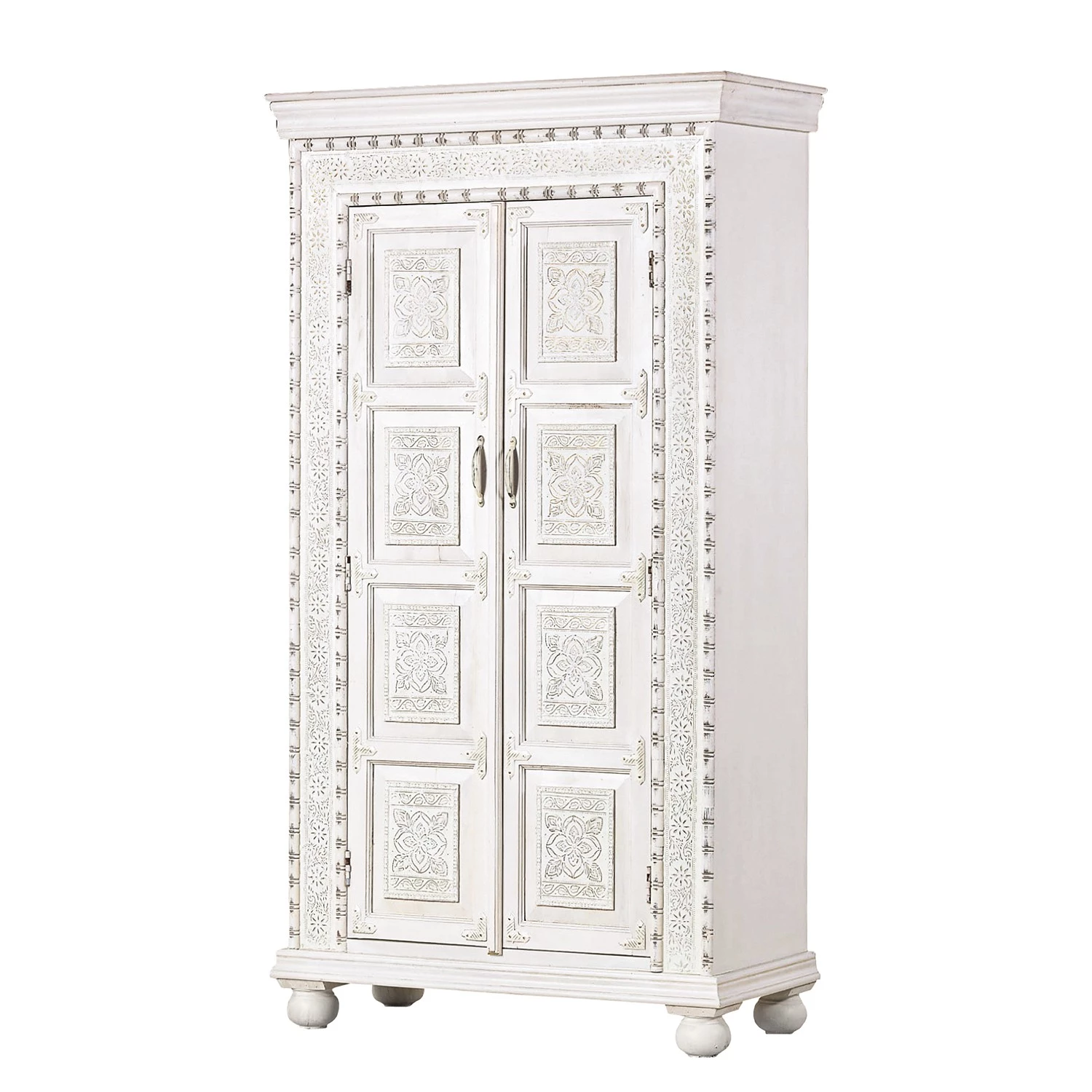 Ridgevalley Armoire Missoula - Manguier massif - Blanc vintage 1 Ridgevalley Armoire Missoula - Manguier massif - Blanc vintage