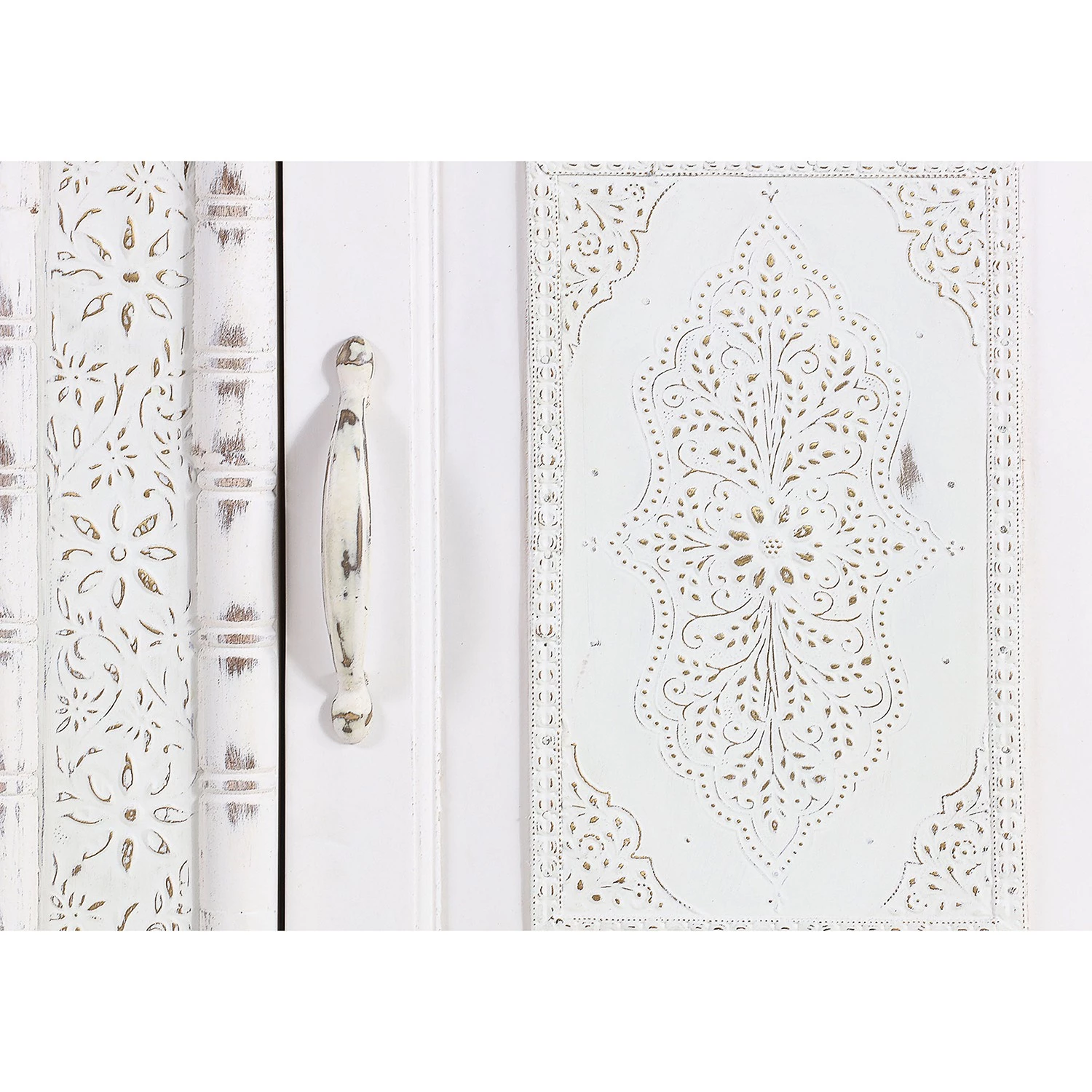 Ridgevalley Armoire Missoula - Manguier massif - Blanc vintage 3 Ridgevalley Armoire Missoula - Manguier massif - Blanc vintage – Image 3