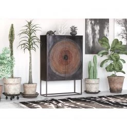 Red Living Buffet haut Curbar - Manguier massif / Métal - Noir -Meubles de salle à manger Soldes Magasin 1000359917 220629 020 MOOD DETAILS P000000001000359917 mood