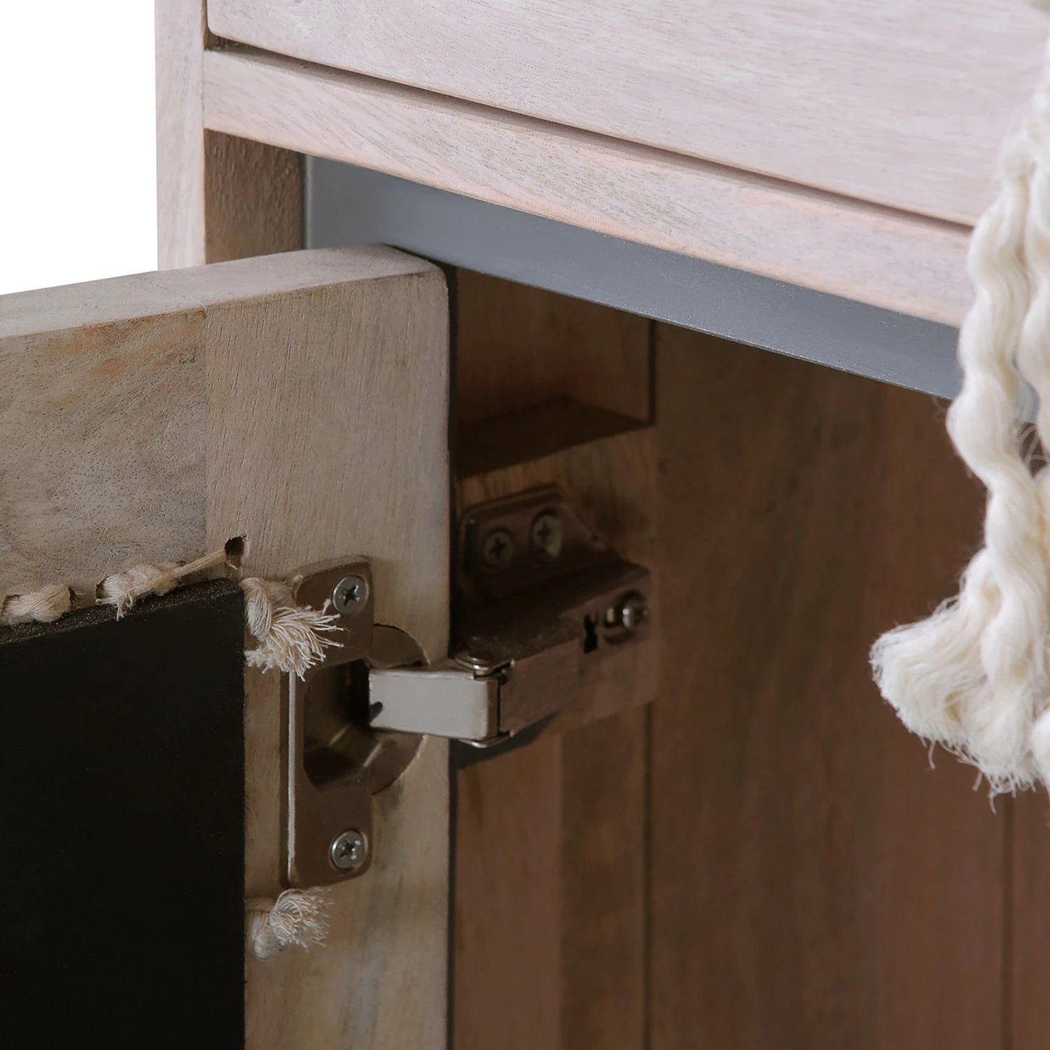 Ridgevalley Armoire Lumby - Manguier massif - Manguier clair / Gris 4 Ridgevalley Armoire Lumby - Manguier massif - Manguier clair / Gris – Image 4