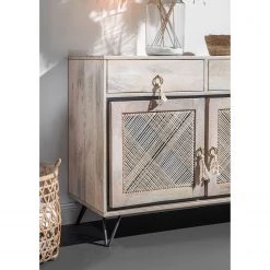 Ridgevalley Enfilade Lumby I - Manguier massif - Manguier clair / Gris -Meubles de salle à manger Soldes Magasin 1000359920 220621 022 MOOD DETAILS P000000001000359920 mood