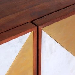 Red Living Buffet Aulnoy - Acacia massif / Métal - Acacia / Laiton -Meubles de salle à manger Soldes Magasin 1000359928 220621 040 DETAILS P000000001000359928