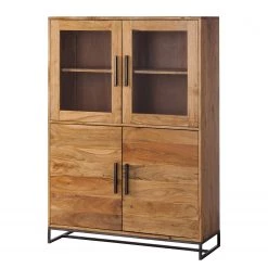 Ars manufacti Buffet haut Woodson - Acacia massif / Métal - Acacia Marron clair