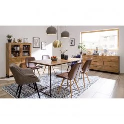 Ars manufacti Buffet haut Woodson - Acacia massif / Métal - Acacia Marron clair -Meubles de salle à manger Soldes Magasin 1000361872 220624 021 MOOD DETAILS P000000001000361872 mood